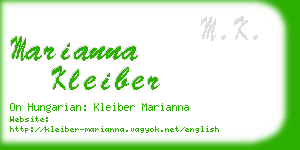 marianna kleiber business card